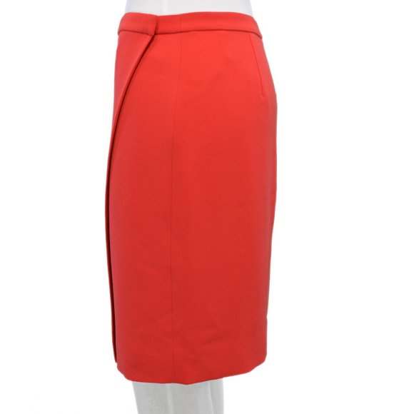 NWT J. Crew Red Wrap Lined Pencil Skirt (4) - Picture 2 of 3